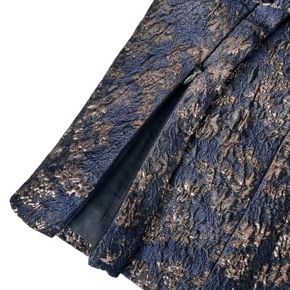 New Women’s Club Monaco Brocade Puff Sleeve Blouse Size 12 - Picture 7 of 10